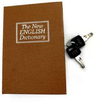 Seif Carte The New English Dictionary 18 cm x 11 cm & Cadou Carti de Joc Aurii [2]