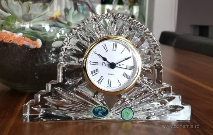 Ceas de masa din Cristal de BOHEMIA - 19 cm [3]
