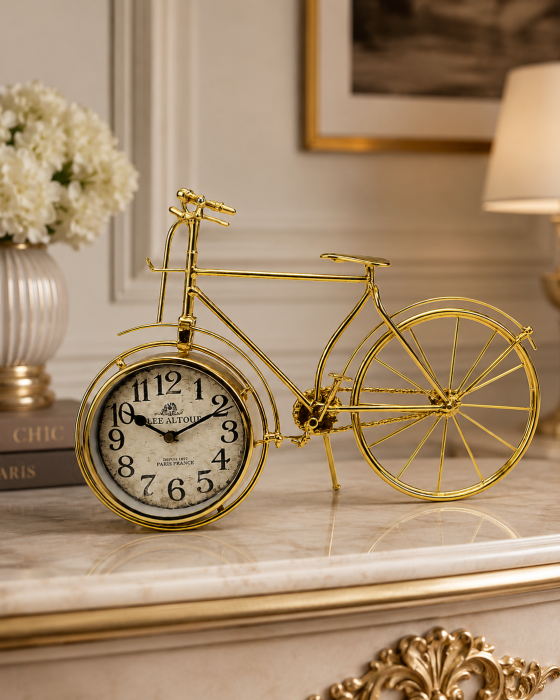 Ceas de Masă Decorativ Bicicletă Aurie [5]