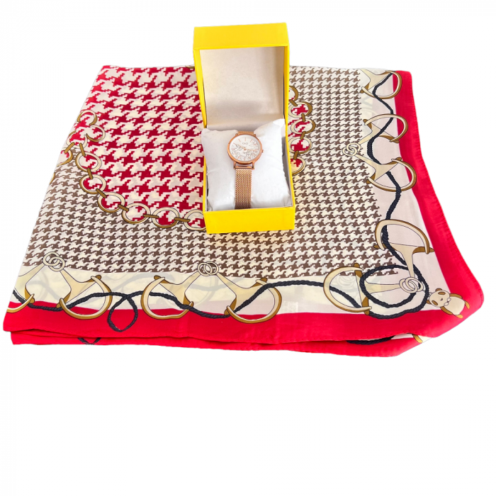 Ceas Summer Lady Q&Q si Esarfa Matase [3]