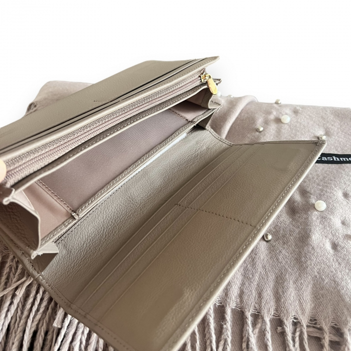 Cadou Ivory Pearl Manusi, Esarfa Casmir & Portofel Piele Naturala & Cadou Cercei Perle [4]