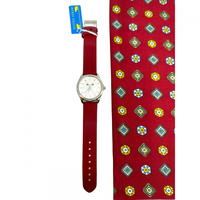 Ceas Mateo Ferari Red Passion & Esarfa Matase [3]