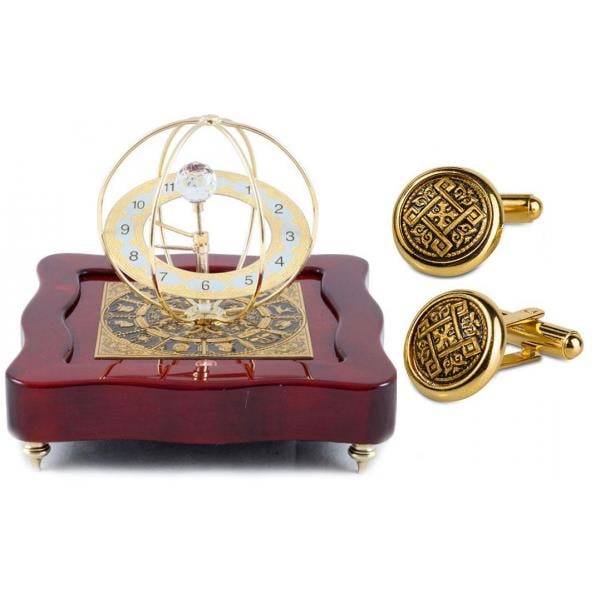 Set Ceas Zodiac Gold Plated by Credan si Butoni Gold Round by Credan [1]