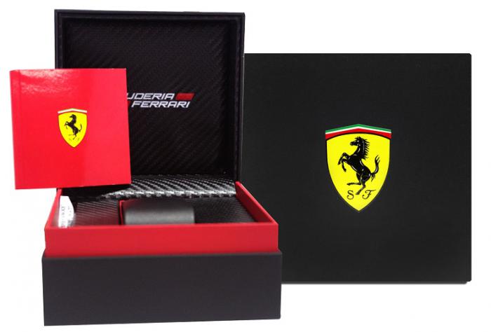 Ceas Luxury Scuderia Ferrari Leather Chronograph [1]