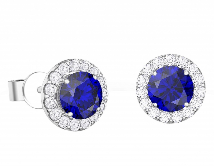 Cercei Borealy Argint 925 Blue Safir One Ocean 5 carate [3]