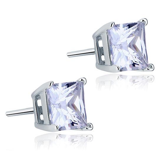 Cercei Borealy Large One Diamond Square Princess [2]