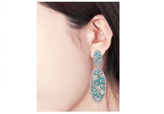 Cercei Borealy Oval Turquoise Flower [3]