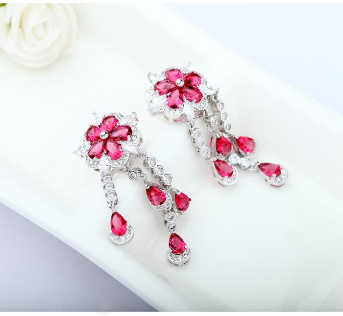 Cercei Borealy Ruby Flower Chandelier [2]