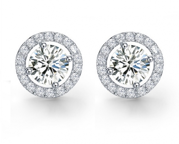 Cercei Argint Borealy Diamonds Halo One [2]