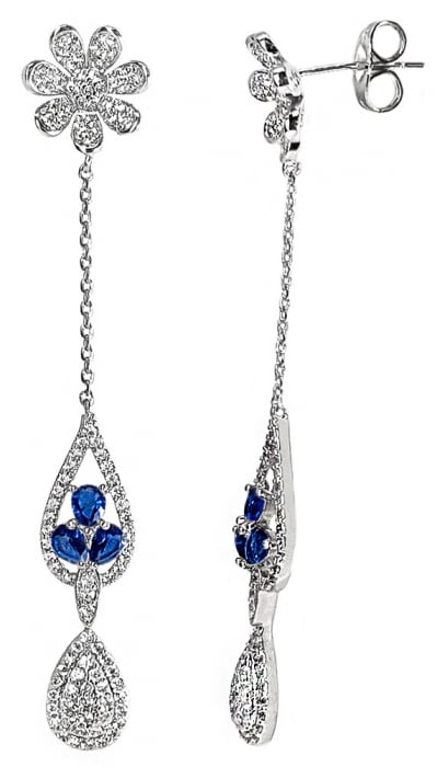 Cercei Crystal Drop Fine Blue [2]