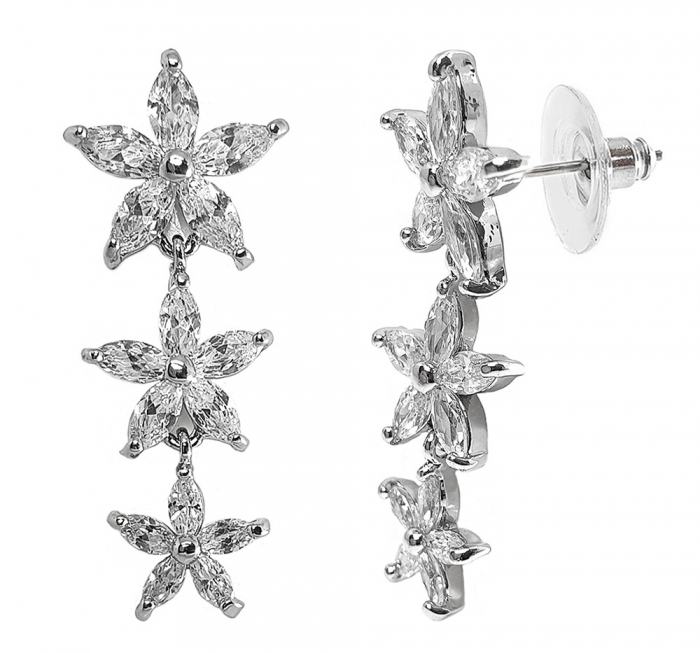 Set Colier si Cercei Flower Glam Bride [5]