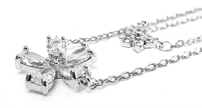 Set Colier si Cercei Flower Glam Bride [3]