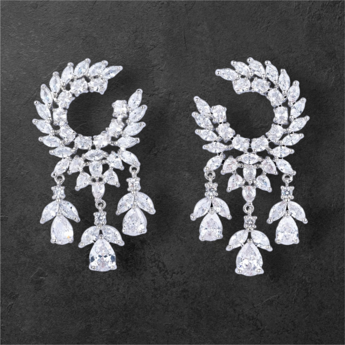 Cercei Zirconia Diamonds Leaf Olive Drops [6]