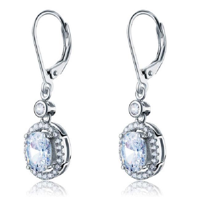 Cercei Borealy Argint 925 Simulated Diamond Circle [3]