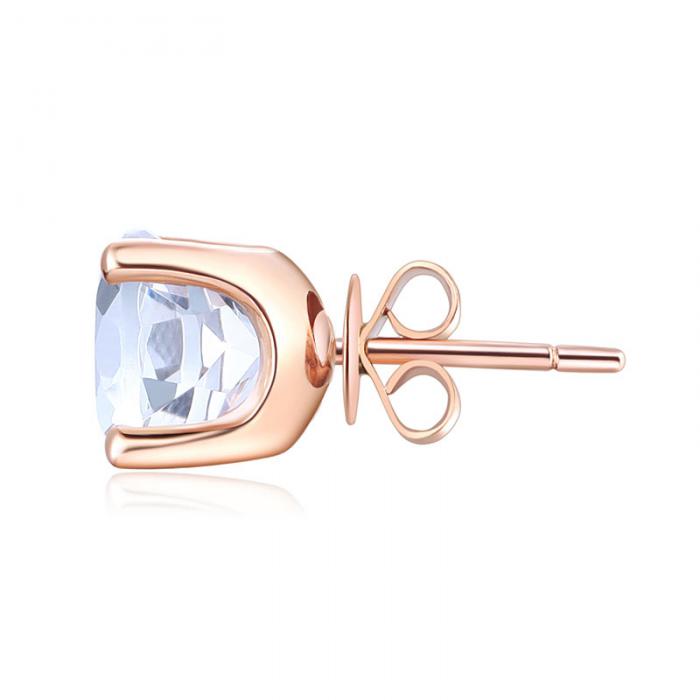 Cercei Borealy Aur Roz 14 K Stud Topaz Natural 2.5 Ct [5]