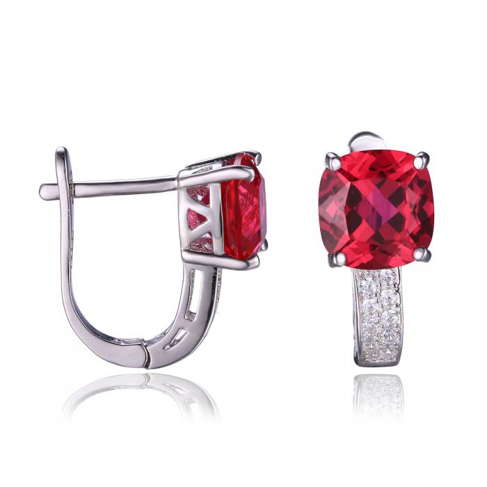 Cercei Borealy Argint 925 Rubin 4 carate Lady [3]
