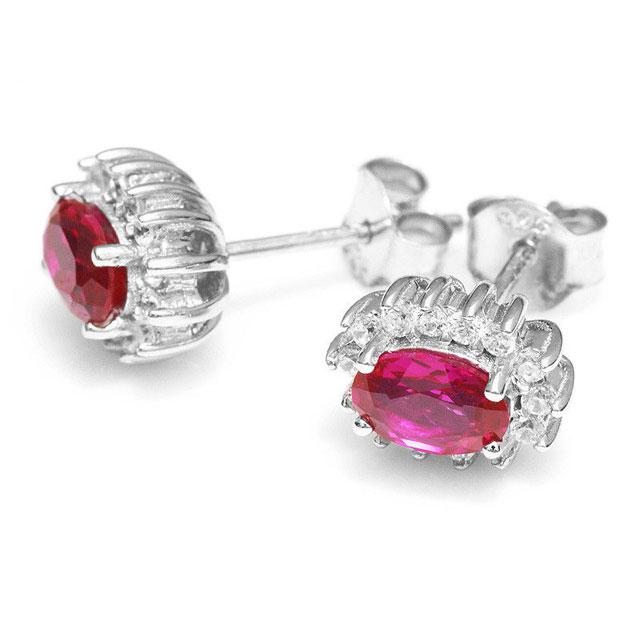 Cercei Borealy Argint 925 Rubin 2,5 carate Love Red [4]