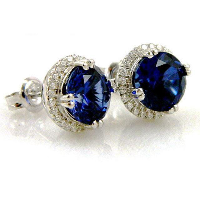 Cercei Borealy Argint 925 Blue Safir One Ocean 5 carate [5]