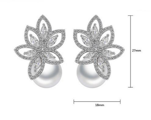 Cercei South Sea Flower Simulated Diamond [3]