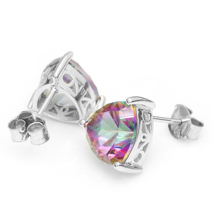 Cercei Triangle Rainbow Topaz 5 carate Argint 925 [4]