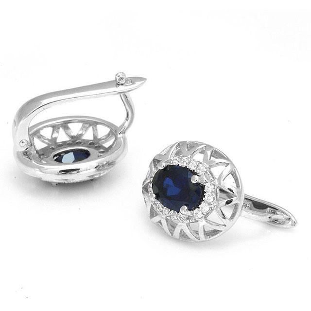 Cercei Borealy Argint 92 Safir True Blue [3]
