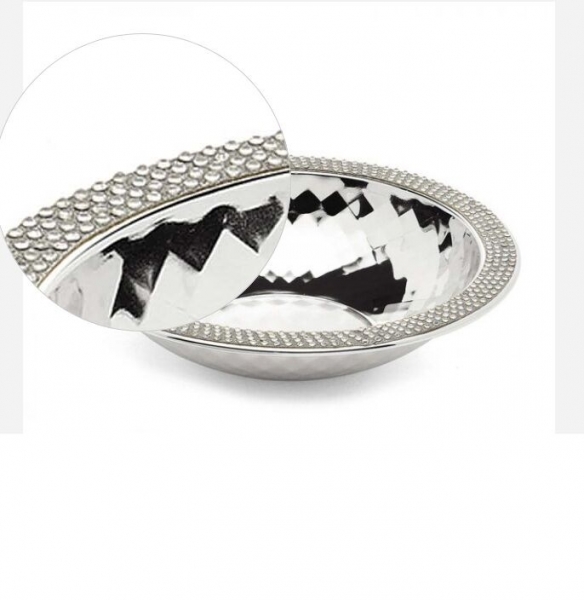 Bol argintat Ciotola Diamante Petalo Serie Regina by Chinelli, made in Italy [2]