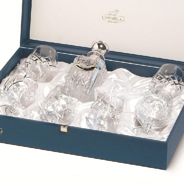 Cognac Set With Crystal Bottle Silver Plated by Chinelli [3]