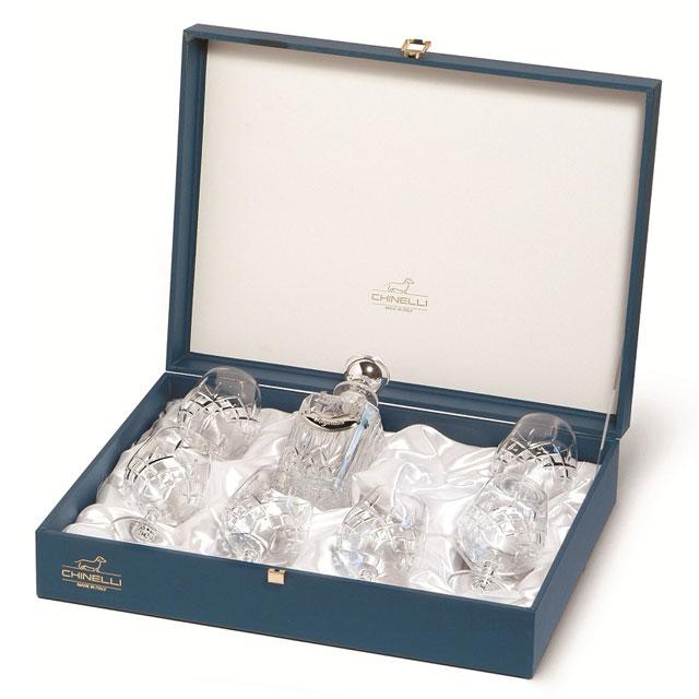 Cognac Set With Crystal Bottle Silver Plated by Chinelli [2]
