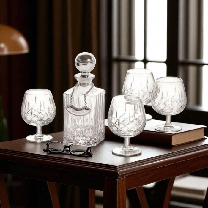 Cognac Set With Crystal Bottle Silver Plated by Chinelli [2]
