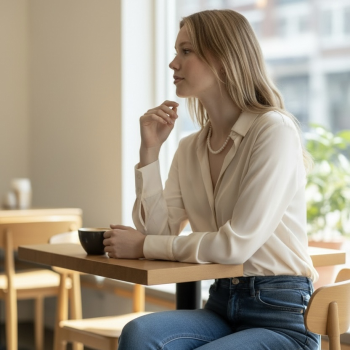 Colier Perle Elegant Clasic Alb [5]