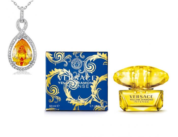 Versace Yellow Diamonds  & Colier Borealy Argint 925 Yellow Sapphire Fancy [2]