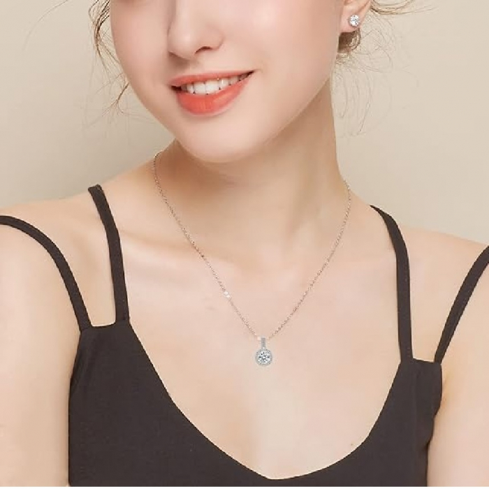 Set Cercei si Colier Angelic Diamond Halo One [2]