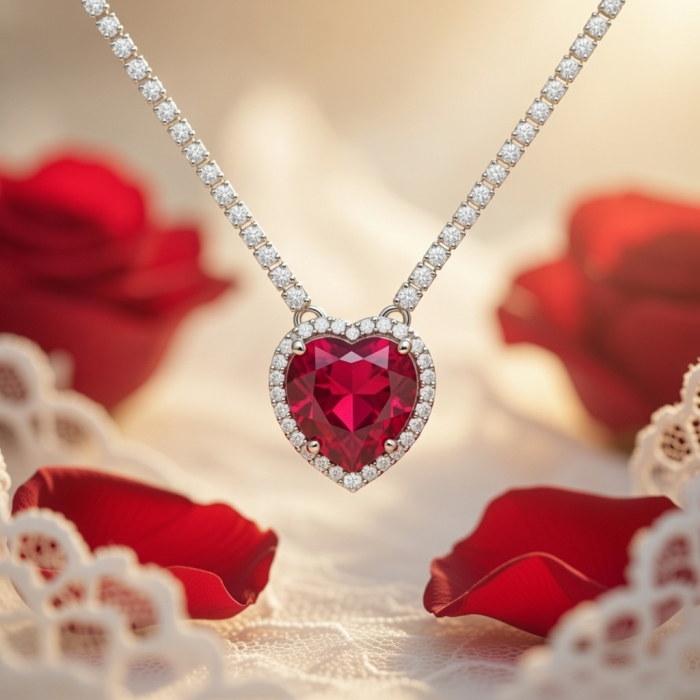 Colier Borealy Ruby Heart of the Love [5]