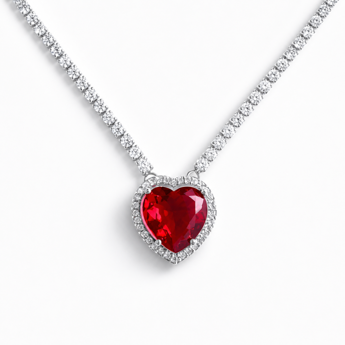 Colier Borealy Ruby Heart of the Love [2]