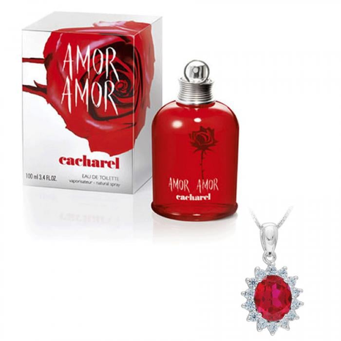 Colier Love Rubin 3 carate Argint 925 & Cacharel Amor Amor [2]