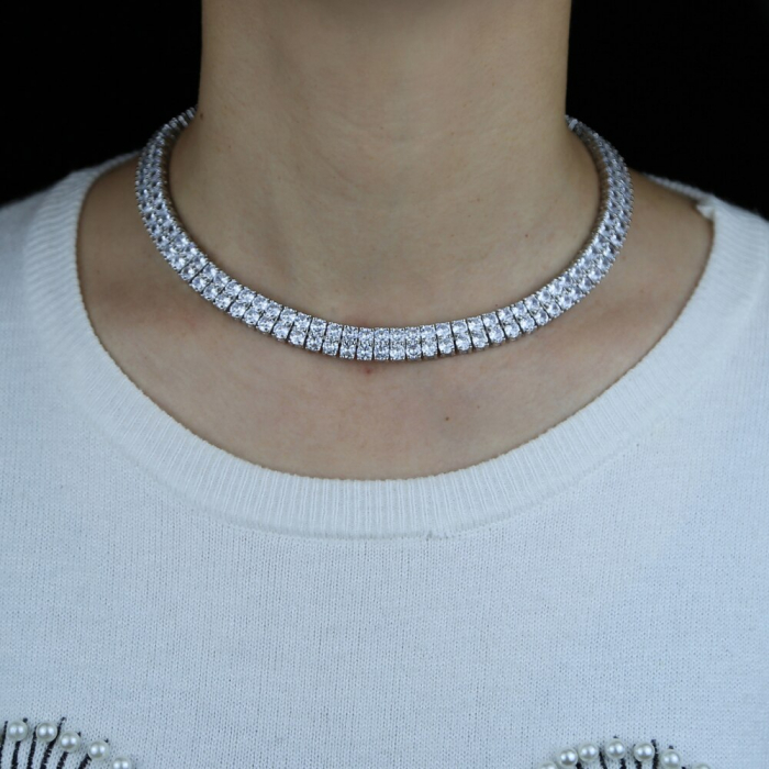 Colier Tennis Double Diamonds [4]