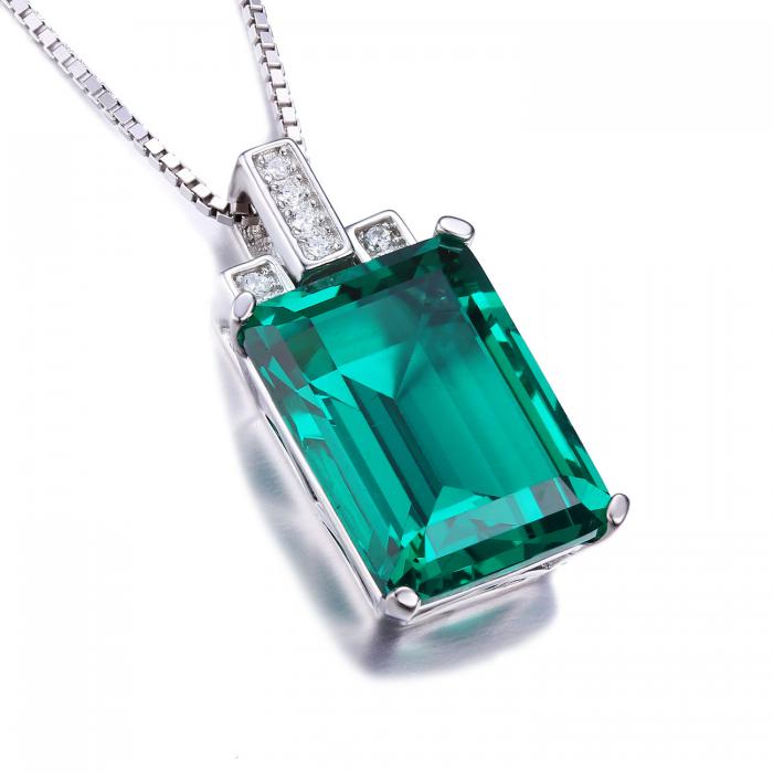 Colier Smarald 6 carate Argint Cocktail Charm [2]