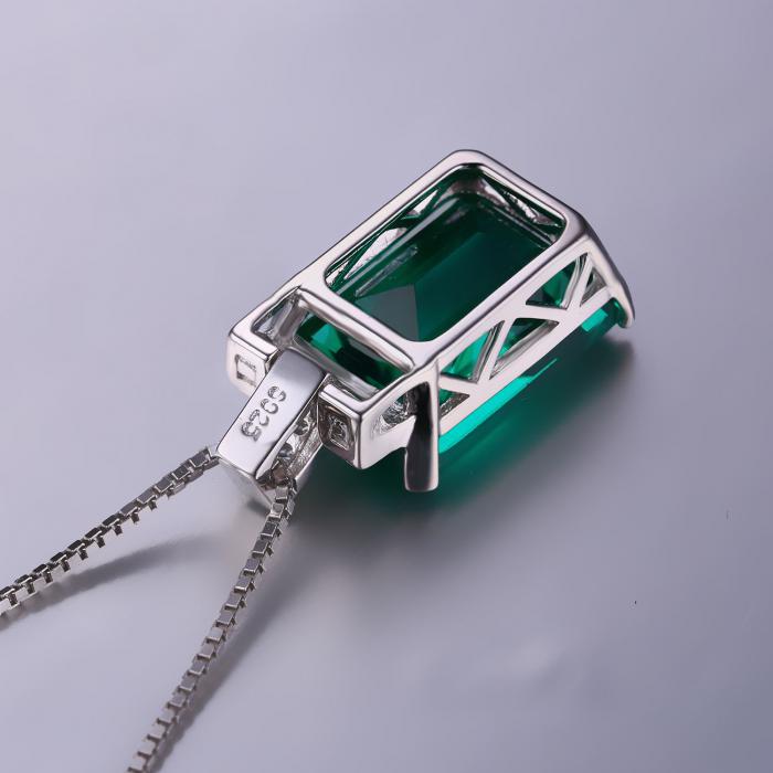 Colier Smarald 6 carate Argint Cocktail Charm [3]