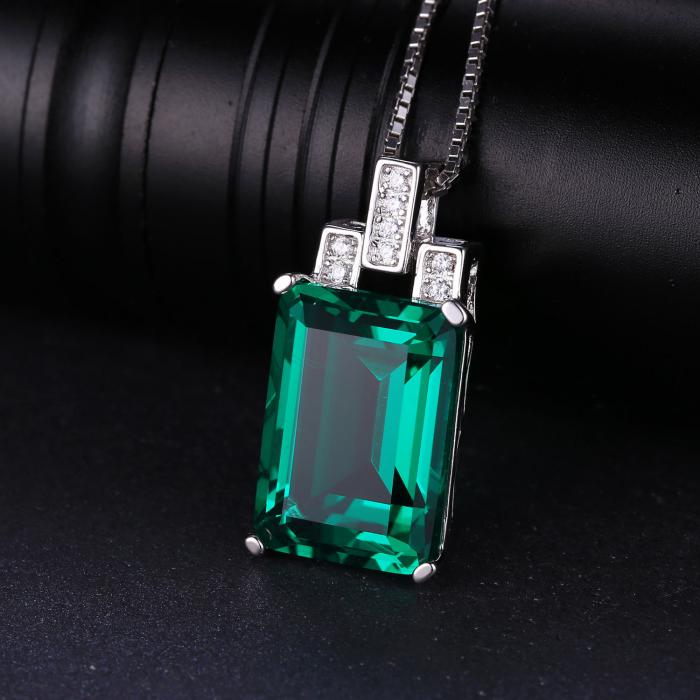 Colier Smarald 6 carate Argint Cocktail Charm [5]