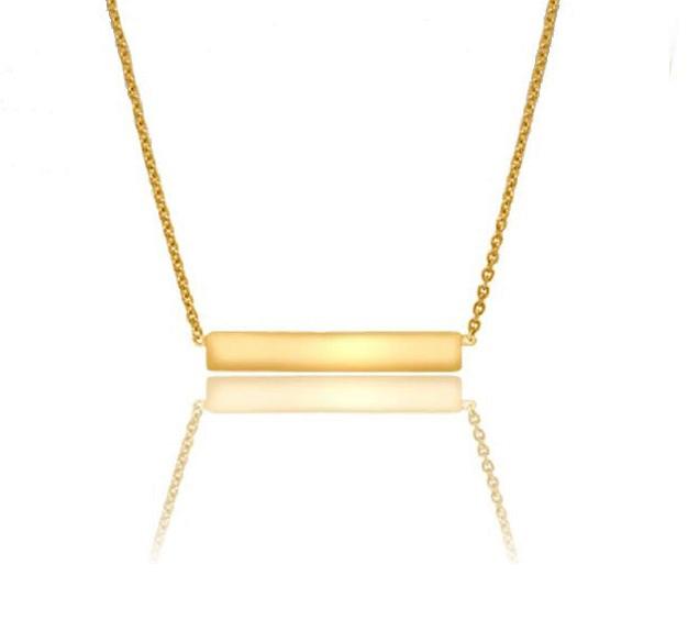 Colier Borealy Aur Galben 9 k Rectangular Bar [3]