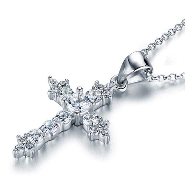 Colier Cross Diamonds Argint 925 [3]