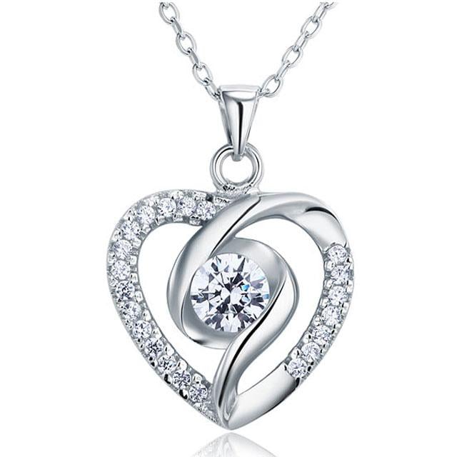 Colier Heart Diamonds Argint 925 by Borealy [1]