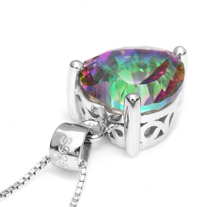 Colier Borealy Argint 925 Topaz 3 carate Heart Mistic [4]