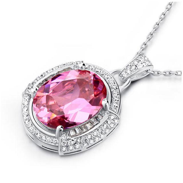Colier One Passion Pink Simulated Diamonds 925 Sterling Silver [2]