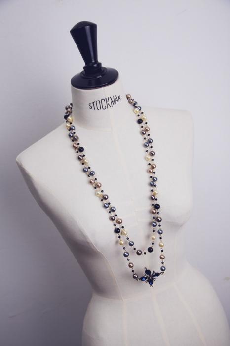 Colier Perle Chanel Vintage Cross Long [3]