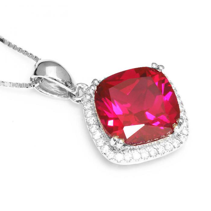 Colier Borealy Argint 925 Rubin Square [4]