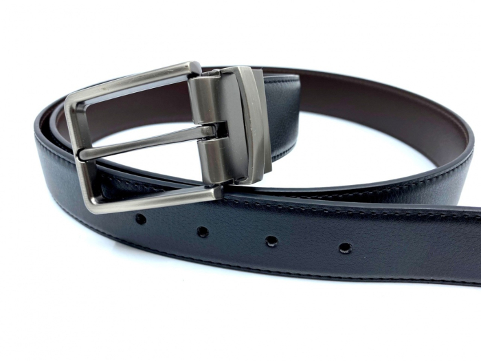 Curea Bărbați Elegantă din Piele Naturala Neagră cu Cataramă Metalică – Cadou Premium pentru El [4]