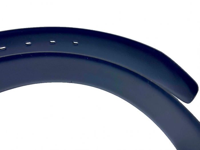 Curea casual barbati din piele naturala neagra [4]