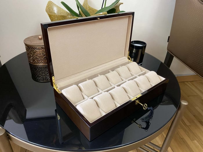 Cutie 12 ceasuri Luxury Golden Wood [7]