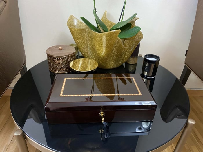 Cutie 12 ceasuri Luxury Golden Wood [3]